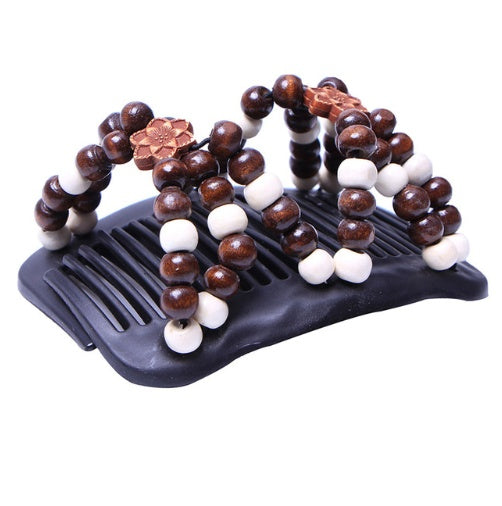 KTX-034451 Beaded Vintage Elastic Hairpin and Comb Clip for Women - Elegant Hair Accessory