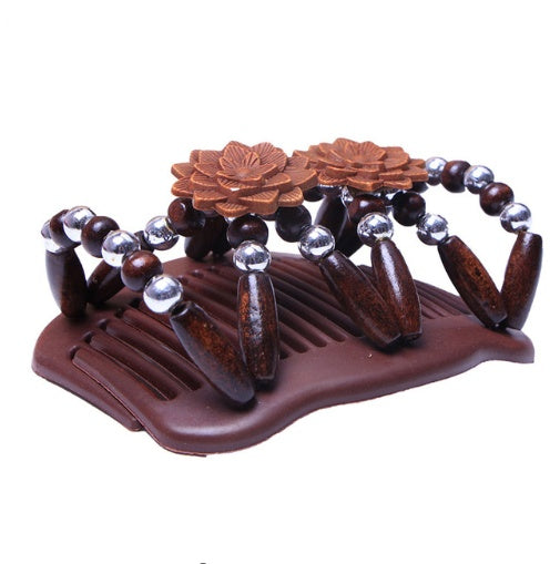 KTX-034451 Beaded Vintage Elastic Hairpin and Comb Clip for Women - Elegant Hair Accessory
