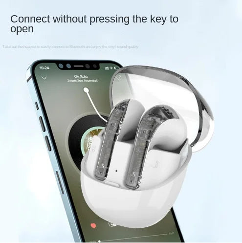 KTX-181907 Transparent Wireless Bluetooth In-Ear Headset with High Sound Quality and LED Battery Indicator