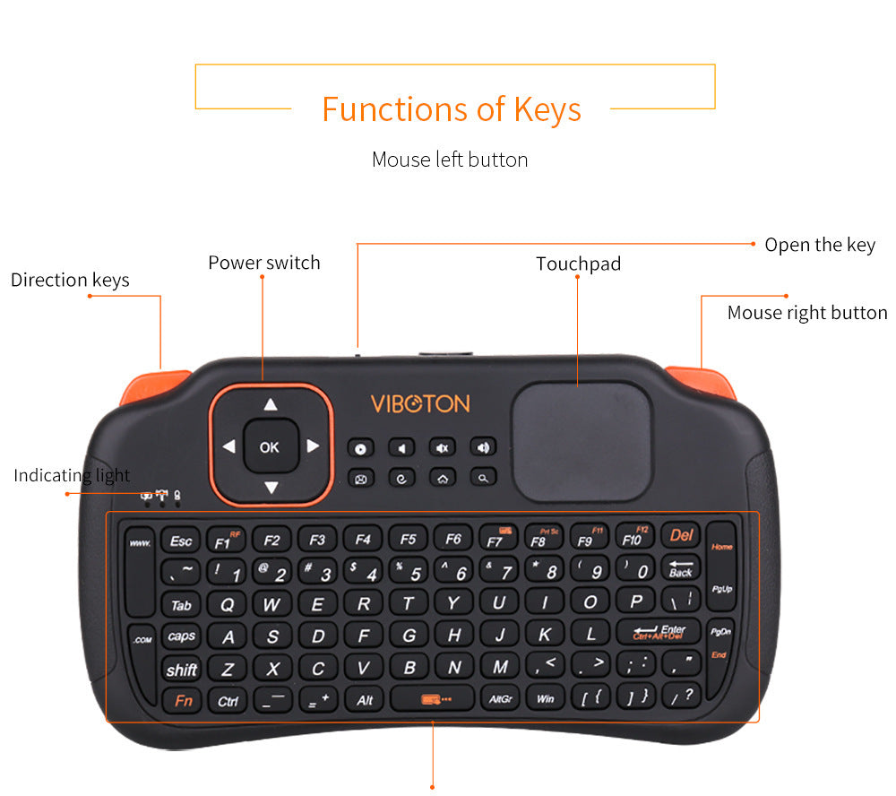 KTX-285971 S1 Mini Wireless Mouse with Touchpad - USB Connection