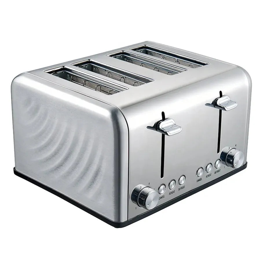 KTX-537491 Stainless Steel 4 Slice Electric Toaster with Automatic Pop-Up Function