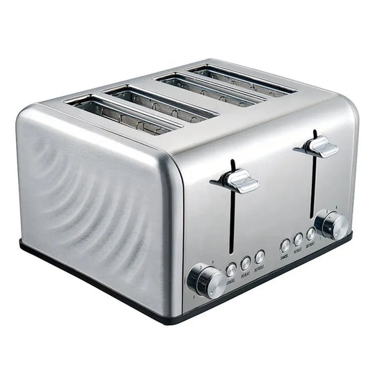 KTX-537491 Stainless Steel 4 Slice Electric Toaster with Automatic Pop-Up Function