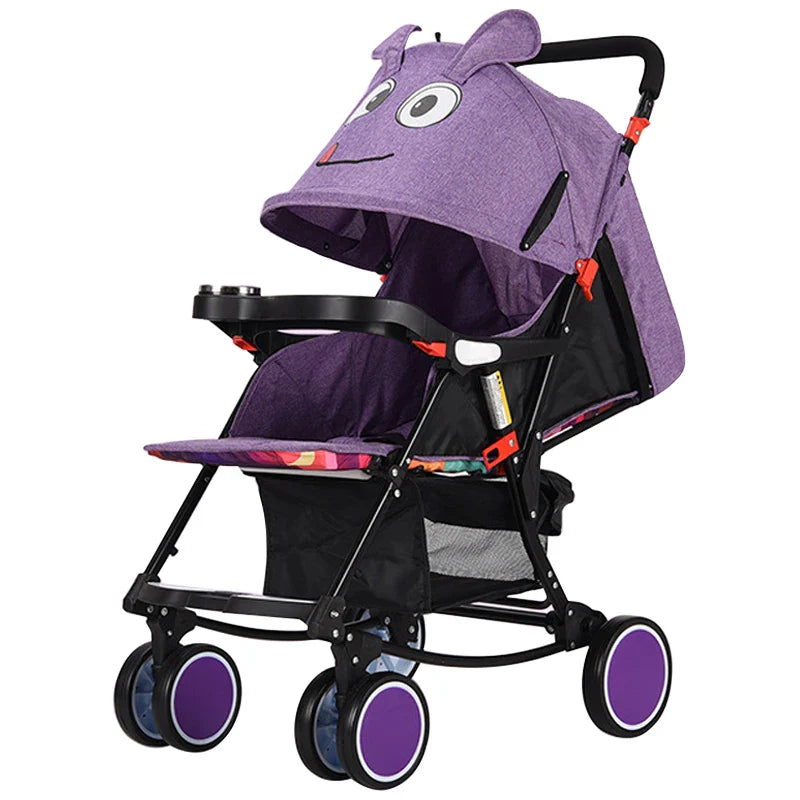 KTX-189843 Compact Reversible Handle Folding Baby Stroller with Rocking Chair Feature
