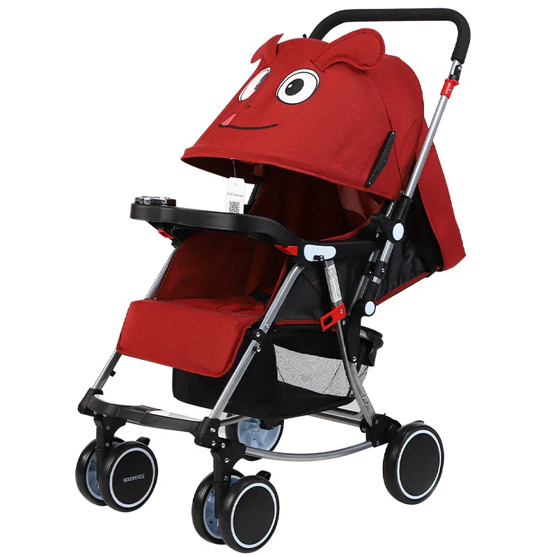 KTX-189843 Compact Reversible Handle Folding Baby Stroller with Rocking Chair Feature