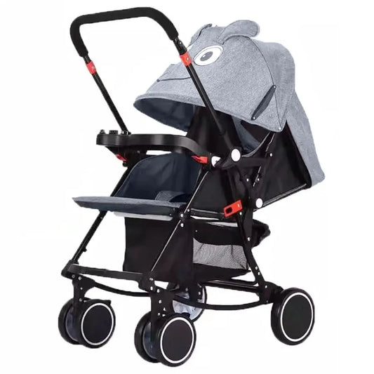 KTX-189843 Compact Reversible Handle Folding Baby Stroller with Rocking Chair Feature
