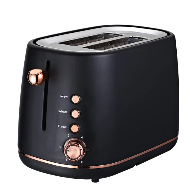 KTX-946515 2-Slice Toaster with Time Watch LED Display and Auto Power Cut Off, Removable Crumb Tray, Black