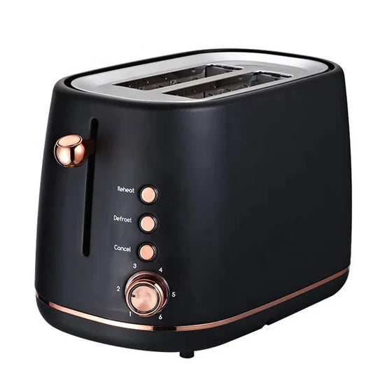 KTX-946515 2-Slice Toaster with Time Watch LED Display and Auto Power Cut Off, Removable Crumb Tray, Black