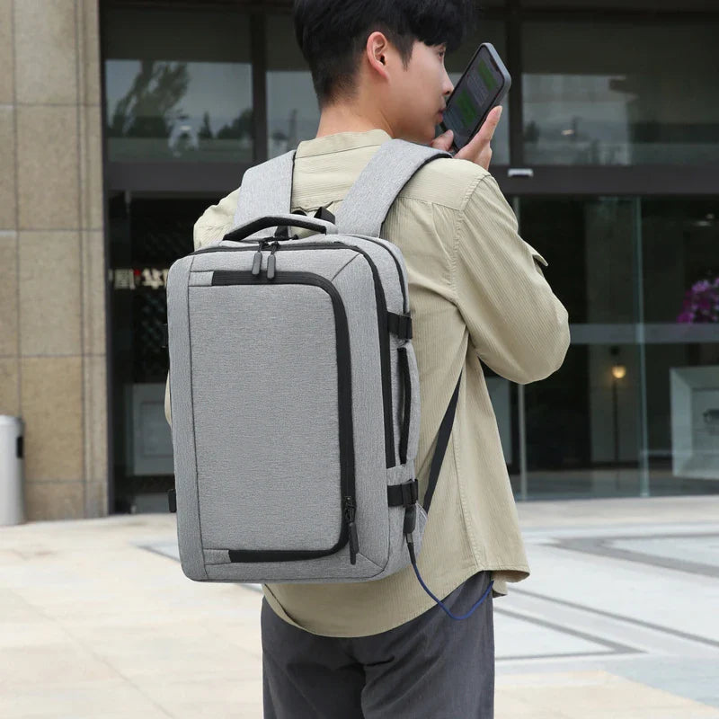 KTX-043987 Waterproof Laptop Backpack with USB Charging Port for Business and Outdoor Use