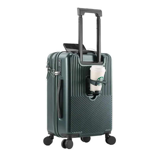 KTX-471443 Unisex Cabin Spinner Luggage with USB Port for Effortless Travel