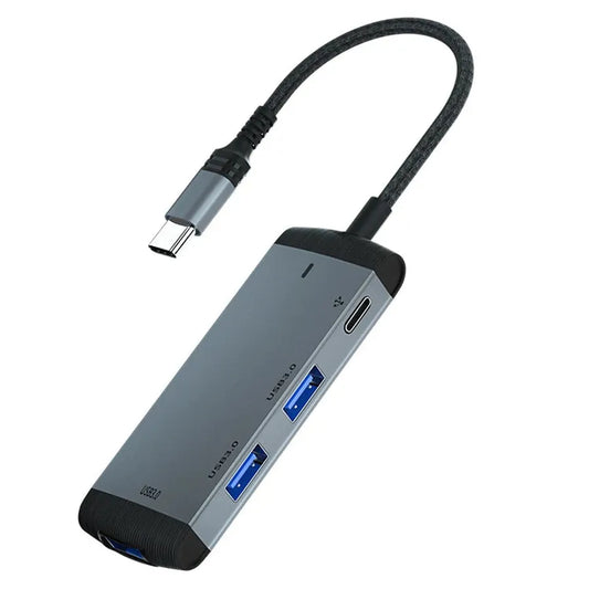 KTX-412179 High-Speed 4-in-1 USB-C Docking Station with Audio Jack and USB Hub for Laptops