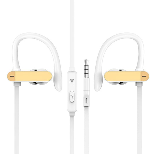 KTX-738131 Sport Running Earbuds with Ear Hooks and Microphone, Compatible with Universal Devices