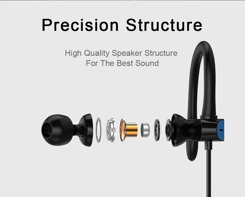 KTX-738131 Sport Running Earbuds with Ear Hooks and Microphone, Compatible with Universal Devices