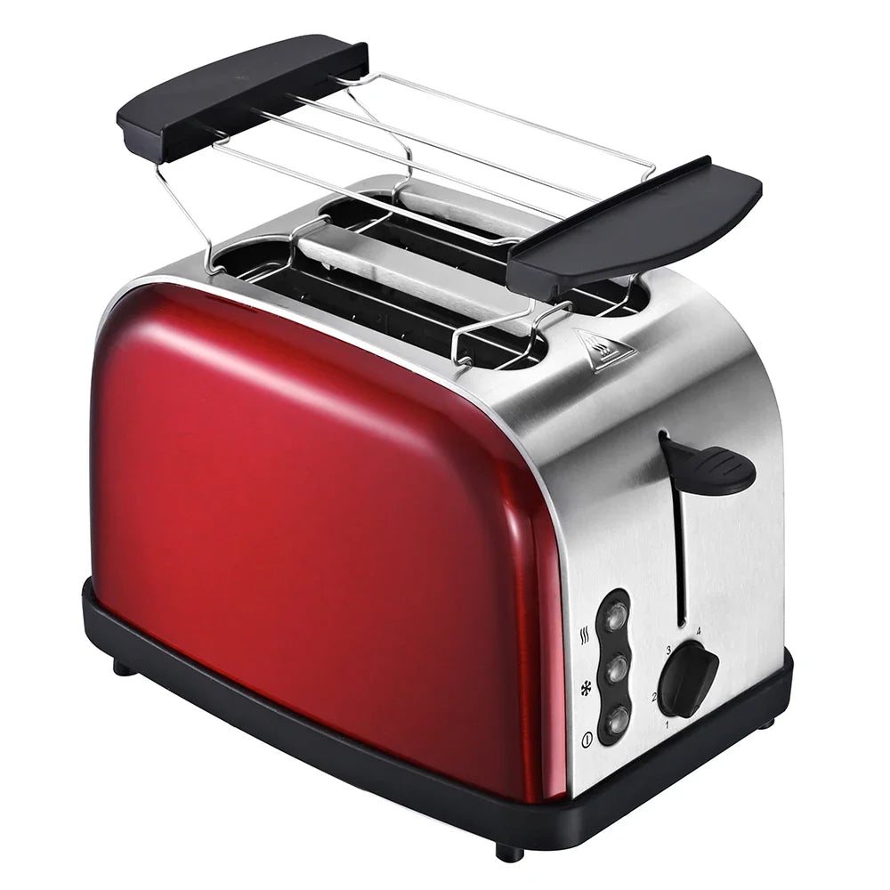 KTX-667411 Stainless Steel 2-Slice Electric Sandwich Toaster with Smart Features