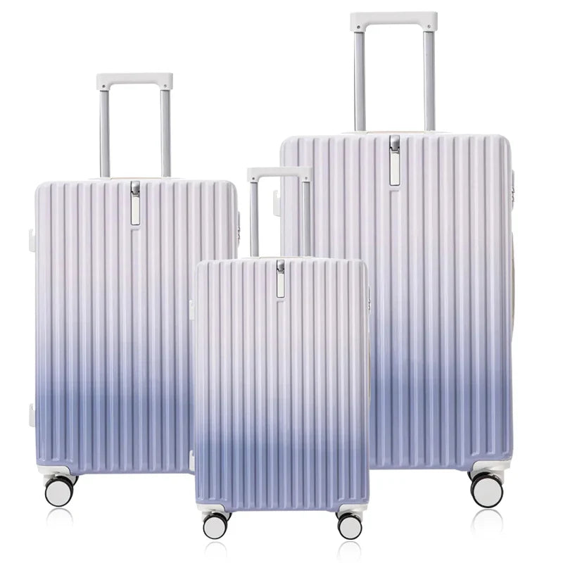 KTX-848851 Unisex Spinner Wheel Trolley Suitcase Set - 20, 24, and 28 Inch ABS Cabin Luggage Backpacks