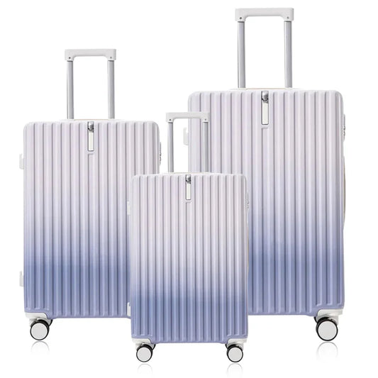 KTX-848851 Unisex Spinner Wheel Trolley Suitcase Set - 20, 24, and 28 Inch ABS Cabin Luggage Backpacks