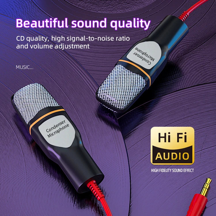 KTX-948819 Professional 3.5mm Condenser Microphone with Tripod for Laptop Recording and Gaming