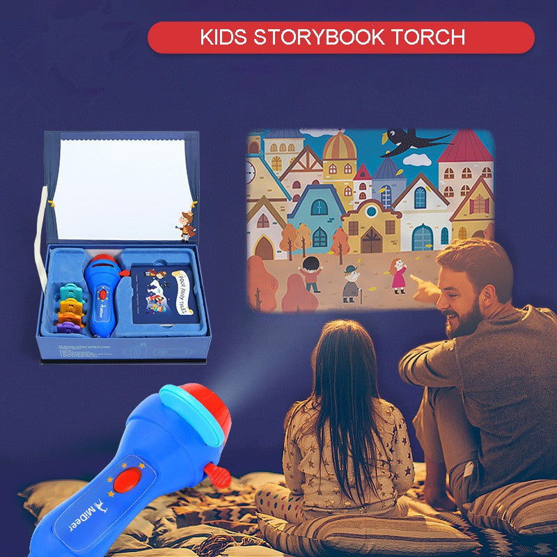 KTX-765651 Children's Storybook Projector Torch with Four Projection Discs and 32 Images for Bedtime Stories
