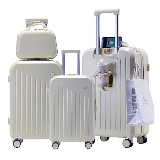 KTX-294099 Four-Piece Travel Trolley Bag Luggage Set with USB Port - 14", 20", 24", 28" Sizes
