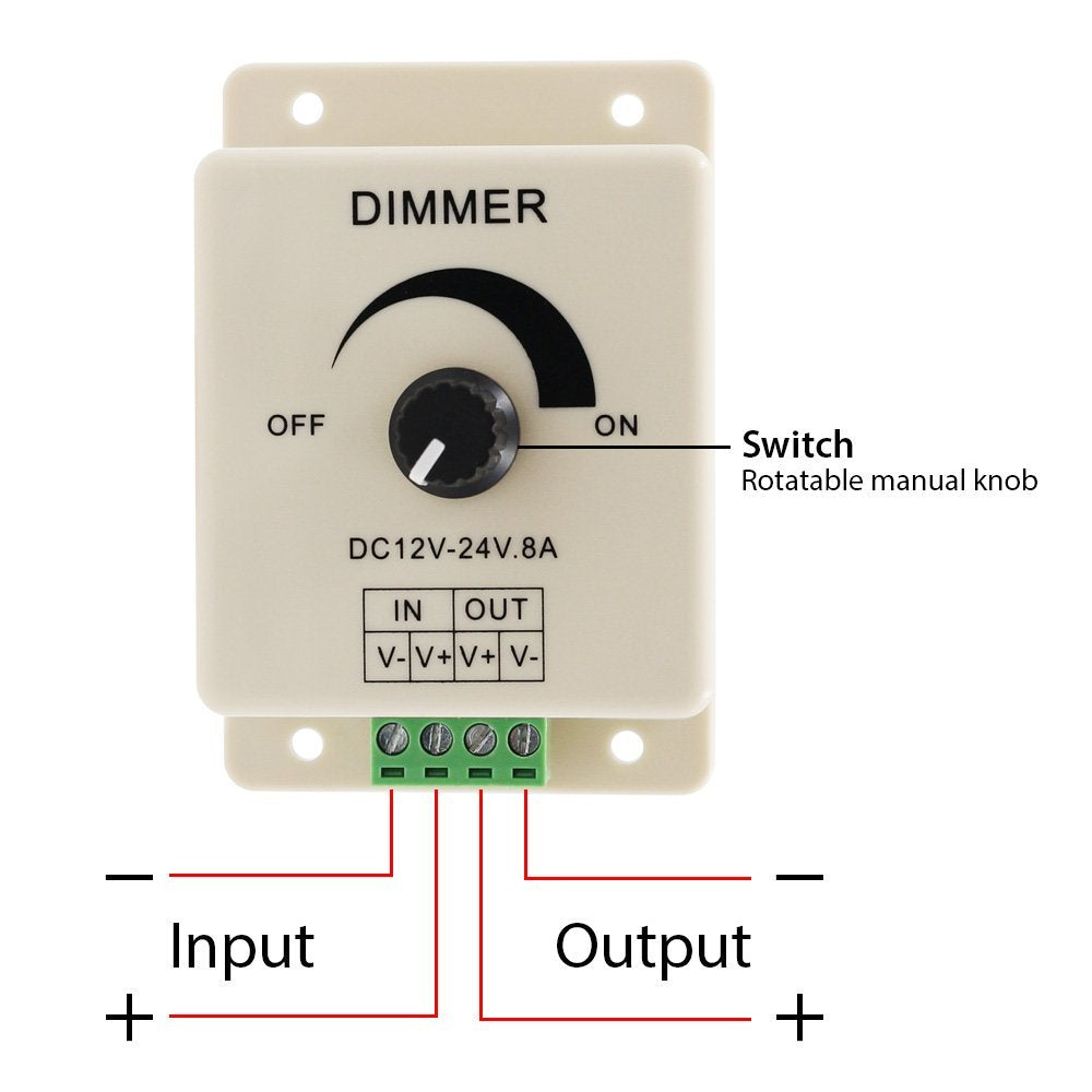 KTX-413331 Adjustable LED Dimmer for Soft and Hard Light Strips