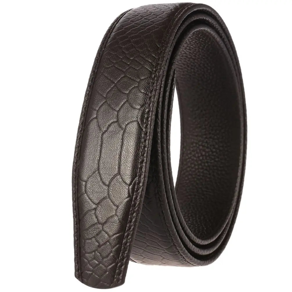 KTX-322579 Luxury Men's Crocodile Pattern Leather Belt