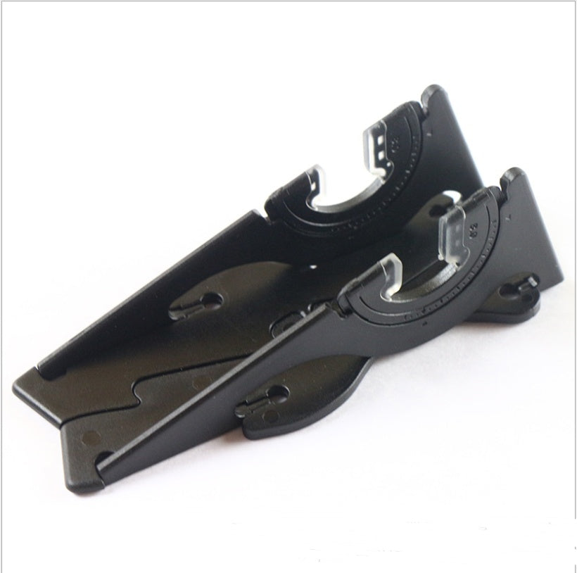 KTX-270227 Universal Lazy Bracket Mobile Phone Holder - Black Plastic Desktop Accessory