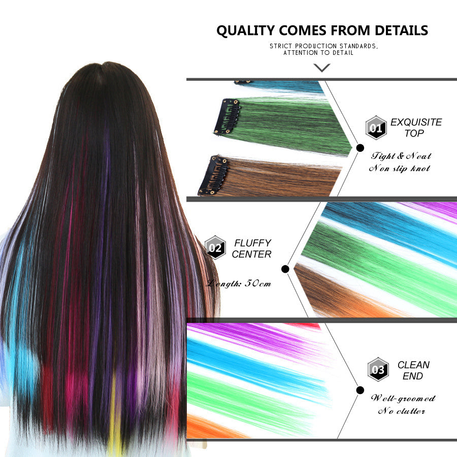 KTX-001683 18-Inch Wig Hair Extension in Vibrant Color with Natural Appearance