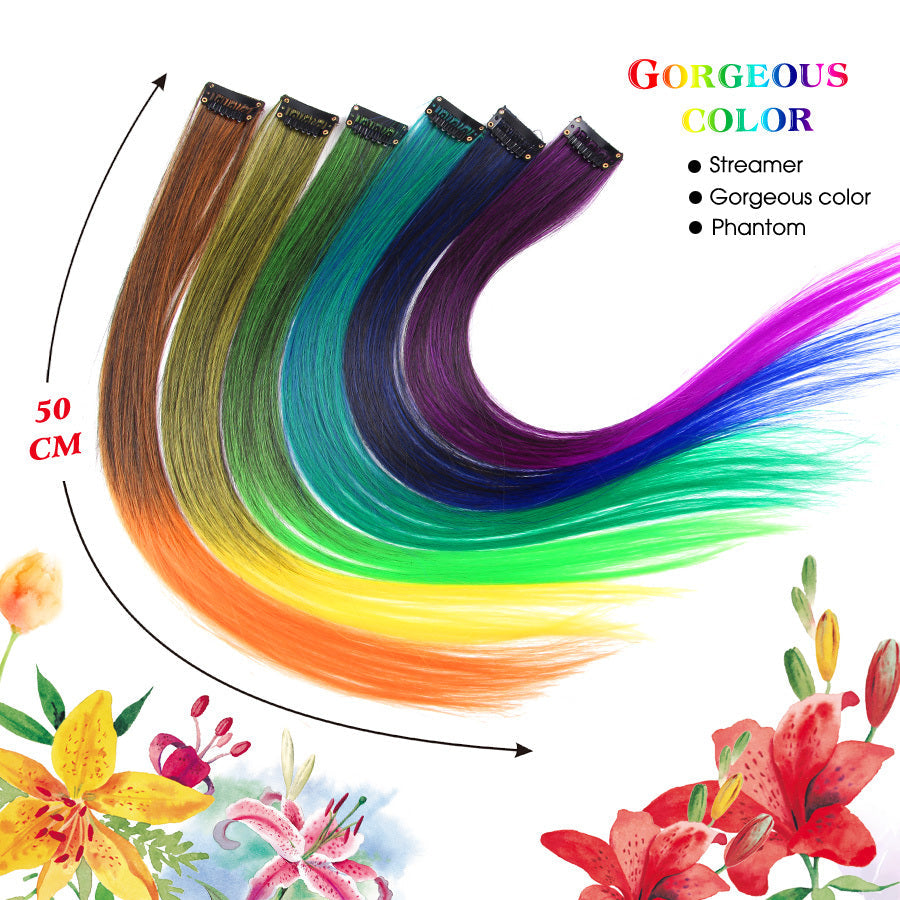 KTX-001683 18-Inch Wig Hair Extension in Vibrant Color with Natural Appearance