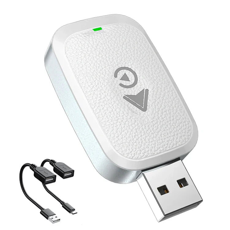 KTX-345491 Universal Wireless CarPlay Adapter for Land Rover and Toyota Vehicles - Portable 2-in-1 USB Dongle