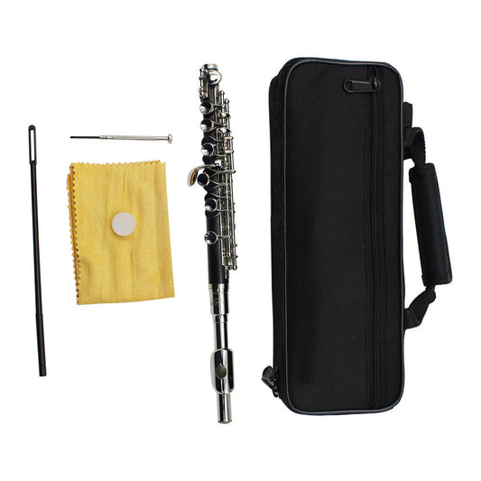 KTX-714195 C Key Piccolo with Bakelite Tube Body and Silver Plated Finish for Beginners and Professionals