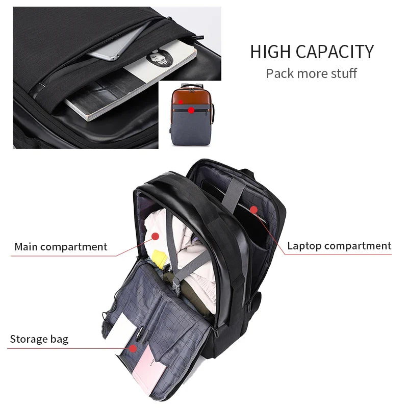 KTX-920979 Stylish Business Travel Laptop Backpack for Men with Organised Compartments