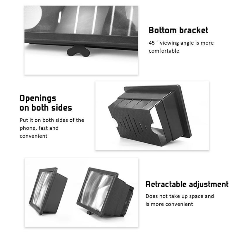 KTX-981523 Portable Large Screen HD Blu-ray Projector Box in Black - Compact Design with PVC & ABS Material