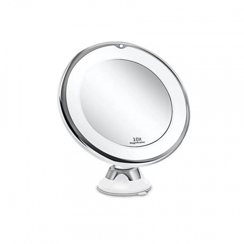 KTX-286227 LED Make-Up Mirror with Bright Supplement Light, Portable Plastic Design, 17.5 x 21cm, Casual Style