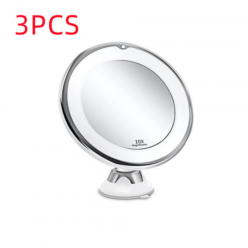 KTX-286227 LED Make-Up Mirror with Bright Supplement Light, Portable Plastic Design, 17.5 x 21cm, Casual Style