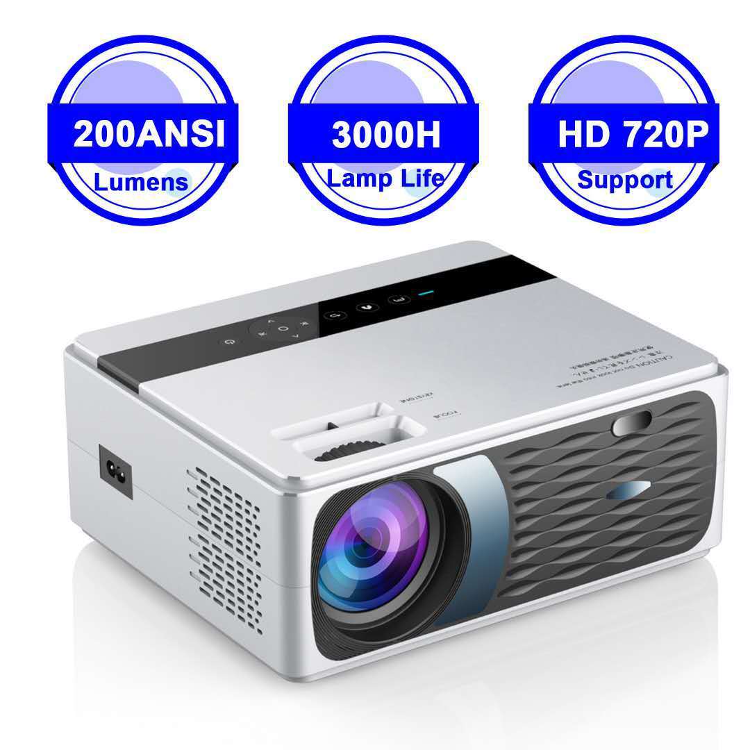KTX-963411 HD Mini Portable Projector with 8000 Lumens Brightness and 1280x720 Resolution