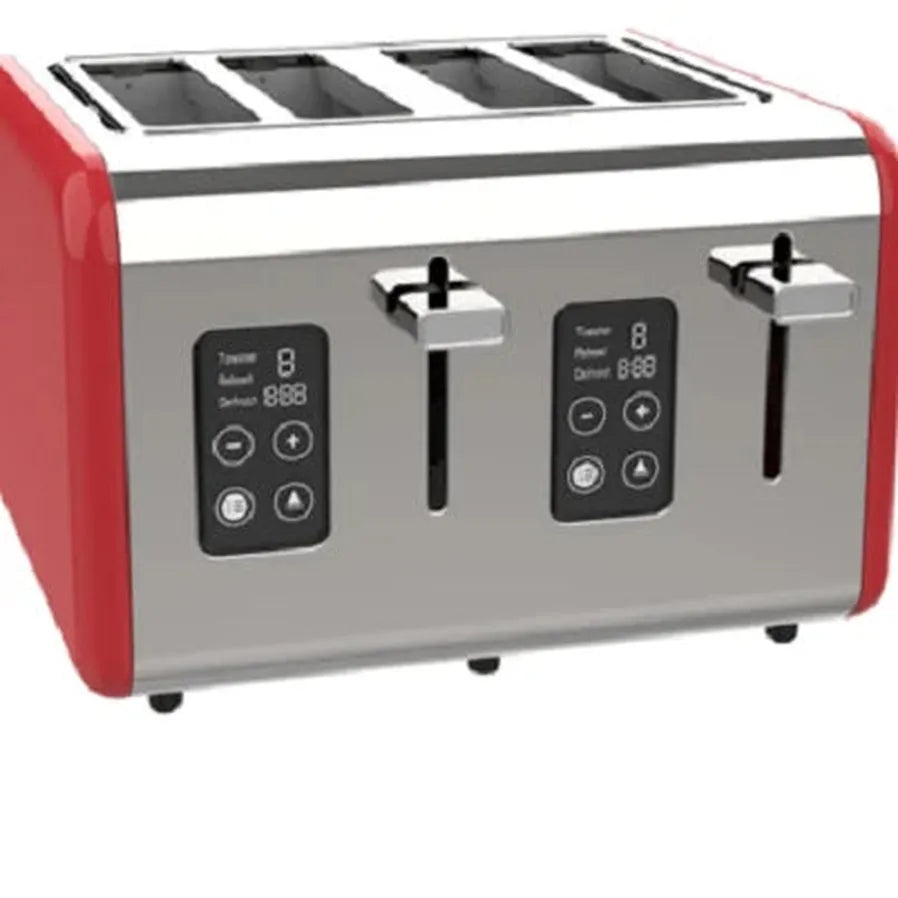 KTX-913747 Brushed Stainless Steel 4-Slice Toaster with Countdown Timer