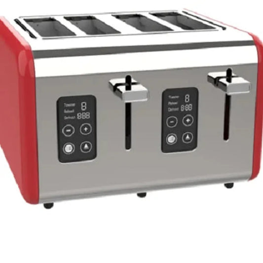 KTX-913747 Brushed Stainless Steel 4-Slice Toaster with Countdown Timer