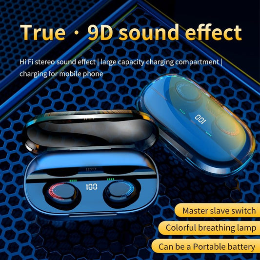 KTX-918483 Bluetooth Stereo Headset with Digital Display and 10M Transmission Range