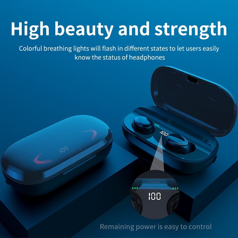 KTX-918483 Bluetooth Stereo Headset with Digital Display and 10M Transmission Range