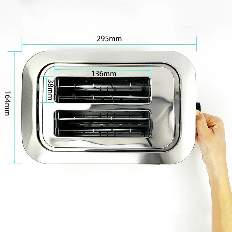 KTX-697875 Digital Touch Screen 2-Slice Toaster with Adjustable Settings