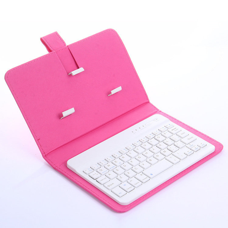 KTX-877331 Bluetooth Keyboard Holster for Mobile Phones, Universal Leather Case with Stand Function, Compatible with 4.5-6.8 Inch Devices