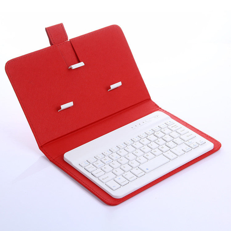 KTX-877331 Bluetooth Keyboard Holster for Mobile Phones, Universal Leather Case with Stand Function, Compatible with 4.5-6.8 Inch Devices