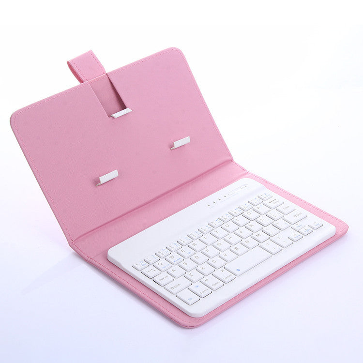 KTX-877331 Bluetooth Keyboard Holster for Mobile Phones, Universal Leather Case with Stand Function, Compatible with 4.5-6.8 Inch Devices