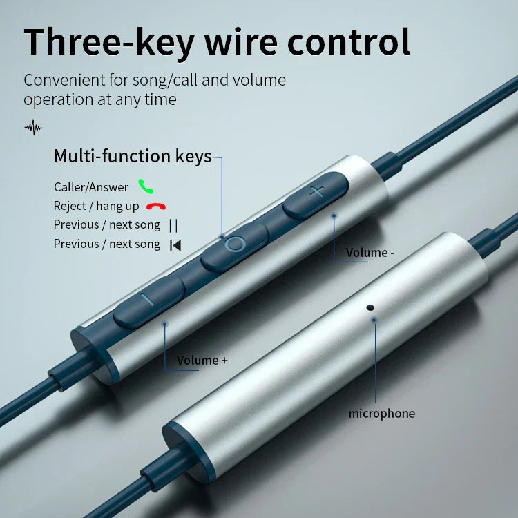 KTX-262995 Wired In-Ear Earphones with Magnetic Design, 1.2M Cable, 3.5mm Connector for Mobile Devices