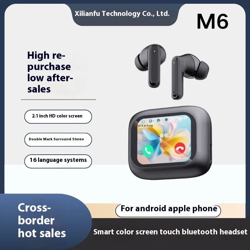 KTX-755923 AI Translation Headset with Color Screen and Long Battery Life for Bluetooth Simultaneous Interpretation