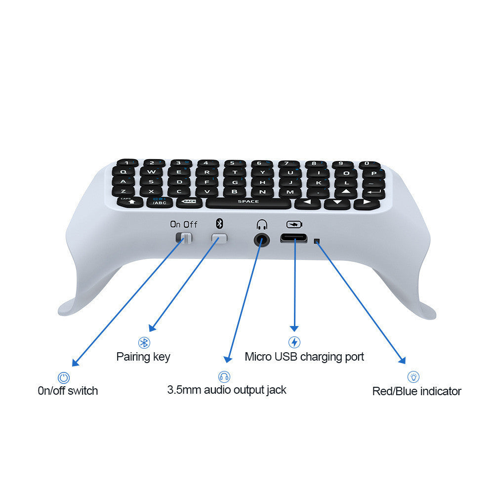 KTX-827219 Bluetooth Keyboard Controller for PS4 with Voice Chat Functionality