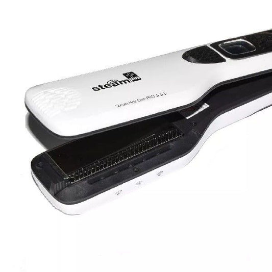 KTX-106579 Steam Hair Brush with Titanium Ceramic Flat Iron and LCD Display, Fast Straightening, 40ML Water Tank