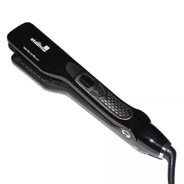 KTX-106579 Steam Hair Brush with Titanium Ceramic Flat Iron and LCD Display, Fast Straightening, 40ML Water Tank