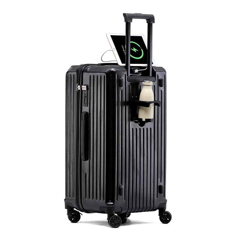 KTX-783315 Unisex Hard Suitcase Luggage with Cup Holder and 3 Handles