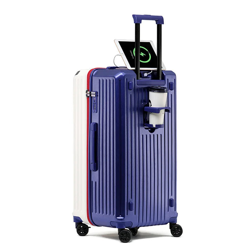 KTX-783315 Unisex Hard Suitcase Luggage with Cup Holder and 3 Handles