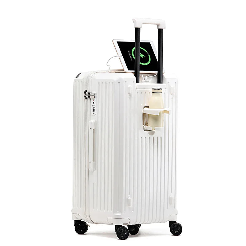 KTX-783315 Unisex Hard Suitcase Luggage with Cup Holder and 3 Handles